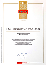 Auszeichnung Focus 2020 Thömen Steuerberatung Personalwesen